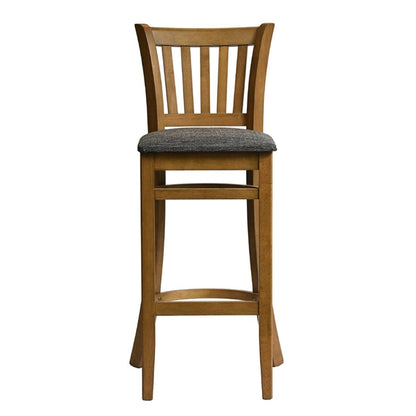 Manhattan Bar Chair in Weathered Oak with Shetland Smoke Seat hx867