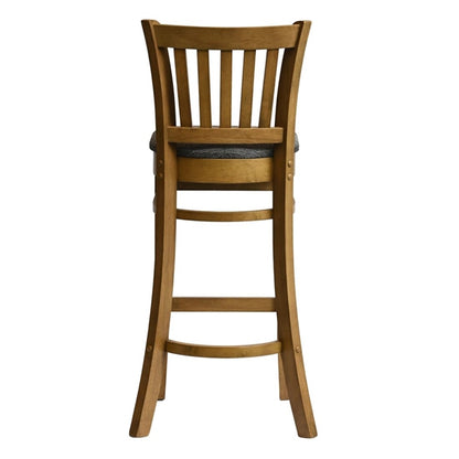 Manhattan Bar Chair in Weathered Oak with Shetland Smoke Seat hx867