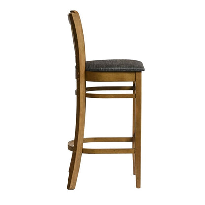 Manhattan Bar Chair in Weathered Oak with Shetland Smoke Seat hx867