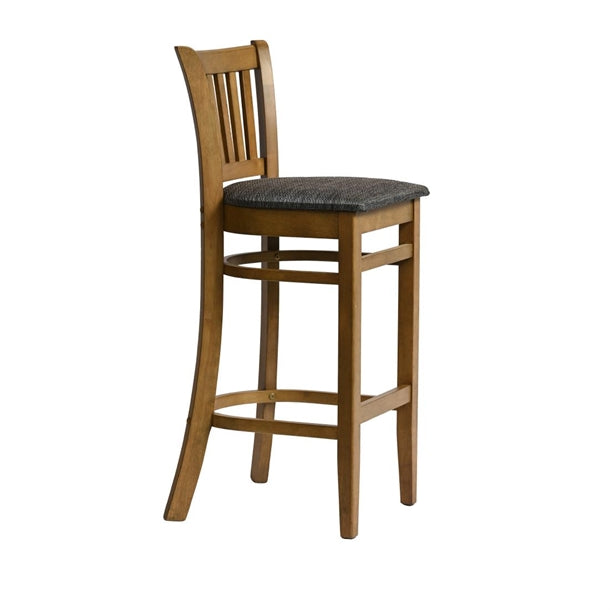 Manhattan Bar Chair in Weathered Oak with Shetland Smoke Seat hx867