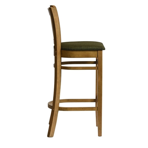 Manhattan Bar Chair in Weathered Oak with Shetland Forest Seat hx868