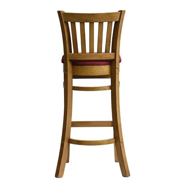 Manhattan Bar Chair in Weathered Oak with Shetland Scarlett Seat hx869