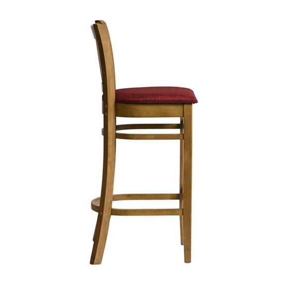 Manhattan Bar Chair in Weathered Oak with Shetland Scarlett Seat hx869