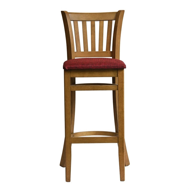 Manhattan Bar Chair in Weathered Oak with Shetland Scarlett Seat hx869