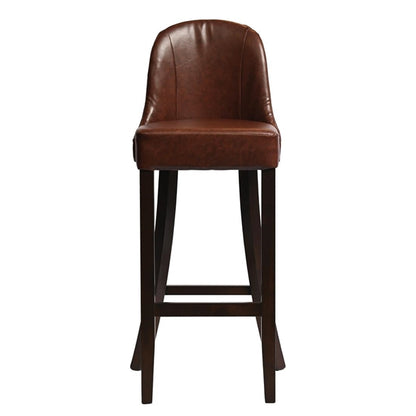 Kilsby Bar Chair in Dark Walnut with Bison Espresso Seat hx894