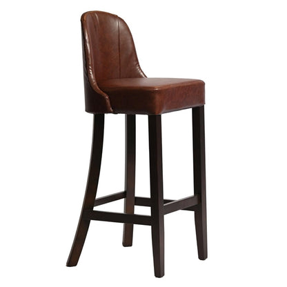 Kilsby Bar Chair in Dark Walnut with Bison Espresso Seat hx894