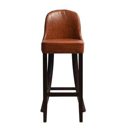 Kilsby Bar Chair in Dark Walnut with Bison Tan Seat hx895