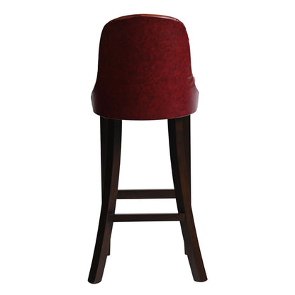 Kilsby Bar Chair in Dark Walnut with Bison Bordeaux Seat hx896