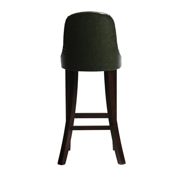 Kilsby Bar Chair in Dark Walnut with Bison Cedar Seat hx897