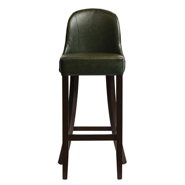 Kilsby Bar Chair in Dark Walnut with Bison Cedar Seat hx897