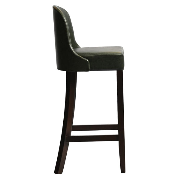 Kilsby Bar Chair in Dark Walnut with Bison Cedar Seat hx897