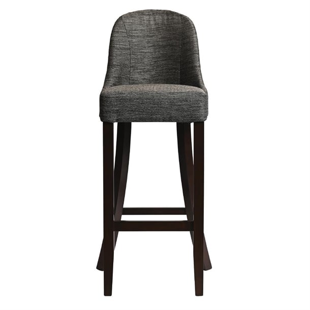 Kilsby Bar Chair in Dark Walnut with Shetland Smoke Seat hx898