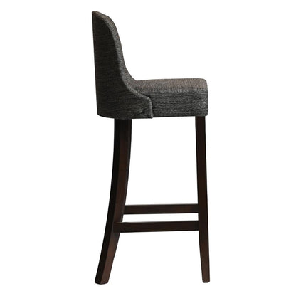 Kilsby Bar Chair in Dark Walnut with Shetland Smoke Seat hx898