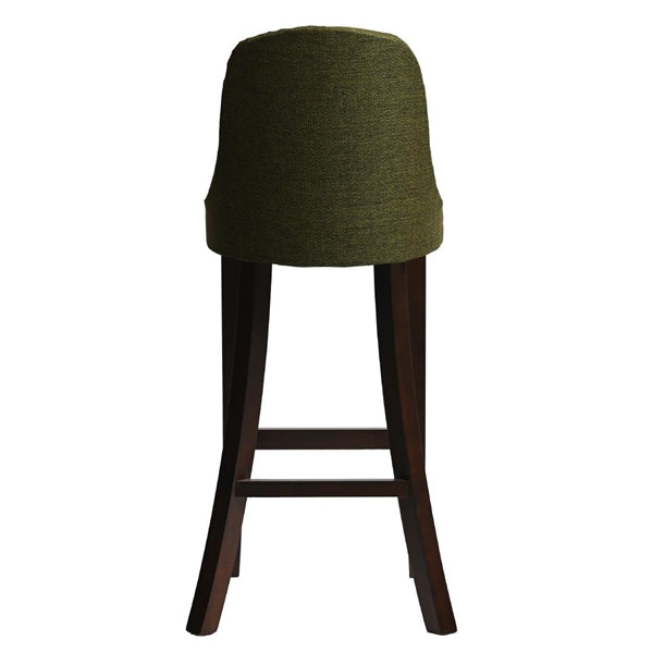 Kilsby Bar Chair in Dark Walnut with Shetland Forest Seat hx899