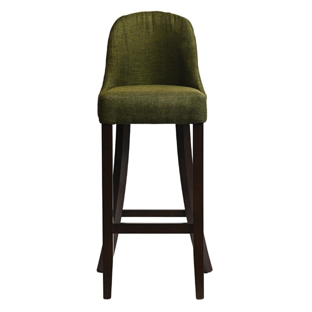 Kilsby Bar Chair in Dark Walnut with Shetland Forest Seat hx899