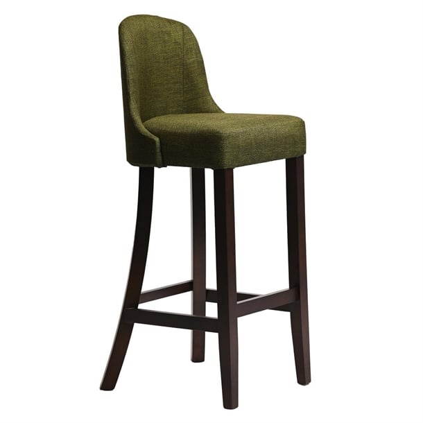Kilsby Bar Chair in Dark Walnut with Shetland Forest Seat hx899