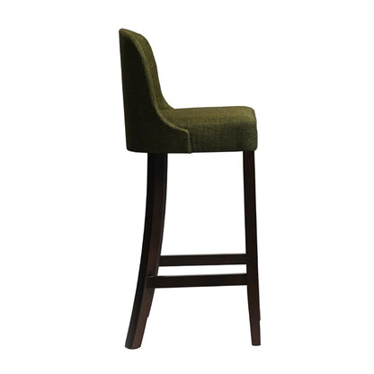Kilsby Bar Chair in Dark Walnut with Shetland Forest Seat hx899