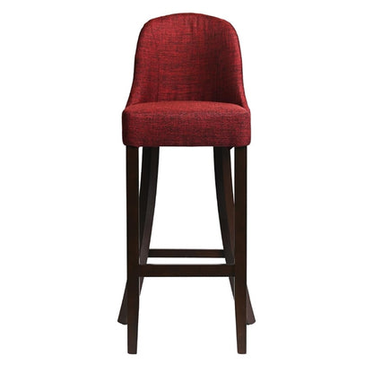 Kilsby Bar Chair in Dark Walnut with Shetland Scarlett Seat hx900