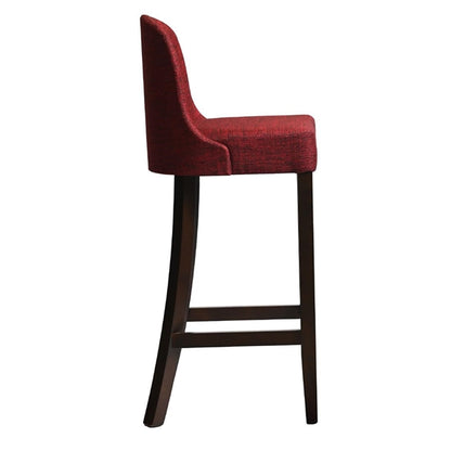 Kilsby Bar Chair in Dark Walnut with Shetland Scarlett Seat hx900