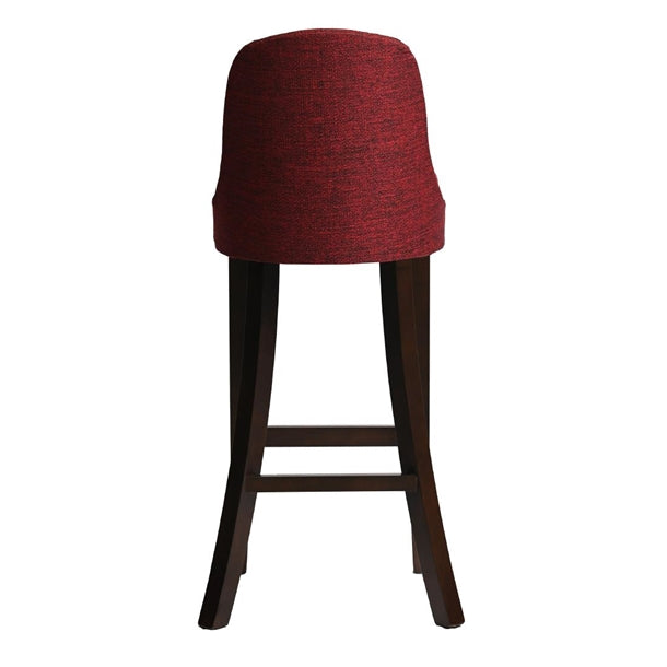 Kilsby Bar Chair in Dark Walnut with Shetland Scarlett Seat hx900