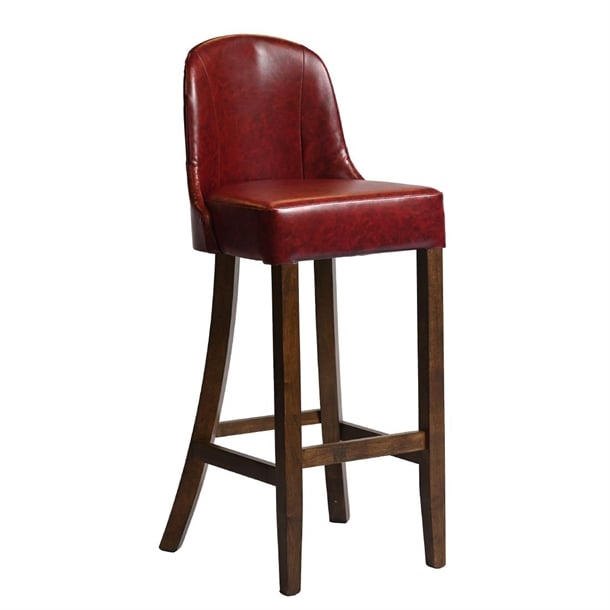 Kilsby Bar Chair in Vintage with Bison Bordeaux Seat hx903