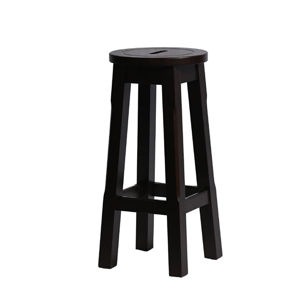 Wooden Top High Stool in Dark Walnut (2 Pack) hx908