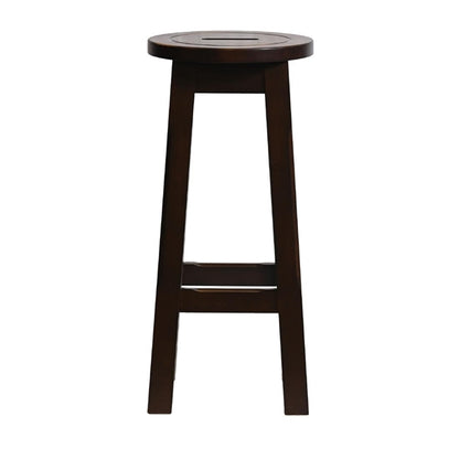 Wooden Top High Stool in Dark Walnut (2 Pack) hx908