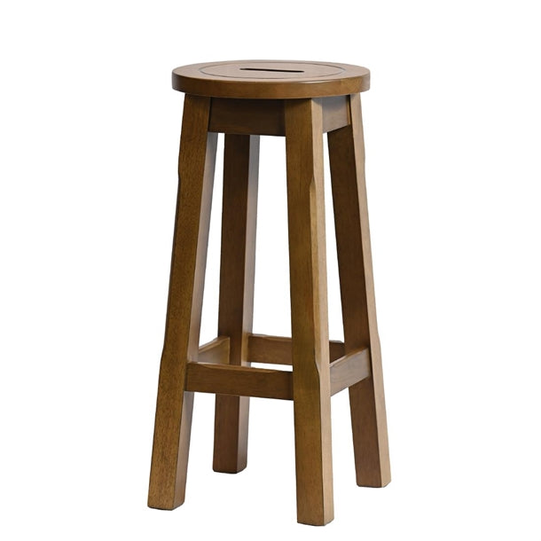 Wooden Top High Stool in Weathered Oak (2 Pack) hx909