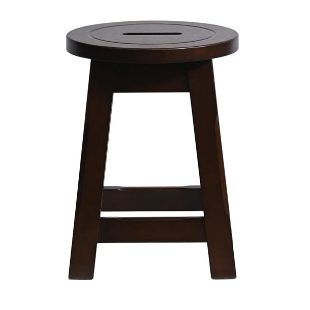 Wooden Top Low Stool in Dark Walnut (2 Pack) hx911