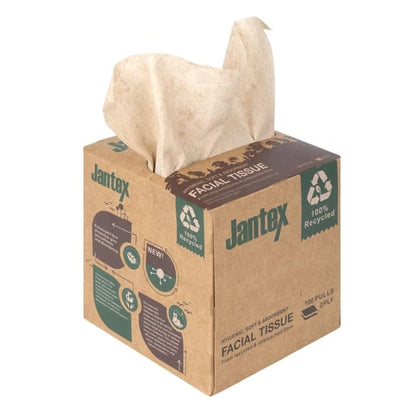 Jantex Green 100% Recycled Facial Tissue Cube 100 Sheets (36 Pack) hx931