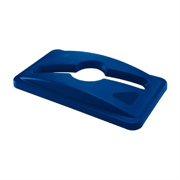 Rubbermaid Slim Jim Mixed Recycling Blue Lid hy016