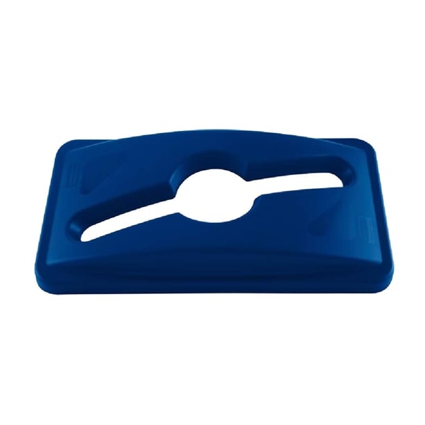 Rubbermaid Slim Jim Mixed Recycling Blue Lid hy016