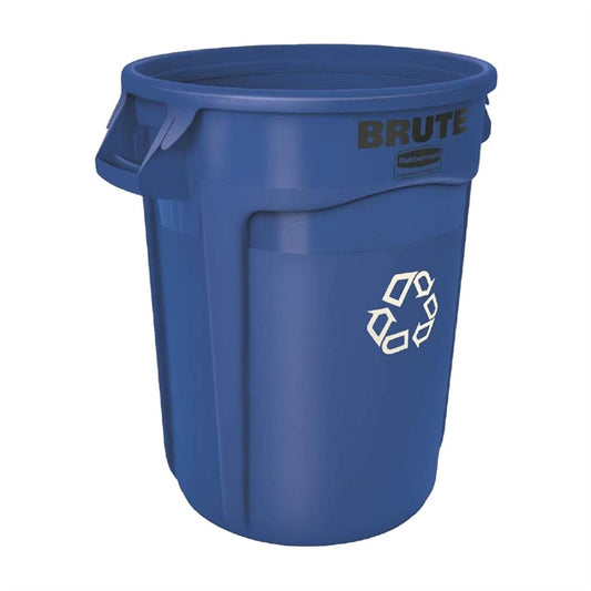 Rubbermaid BRUTE Container with Recycling Logo Blue 75.7Ltr hy021