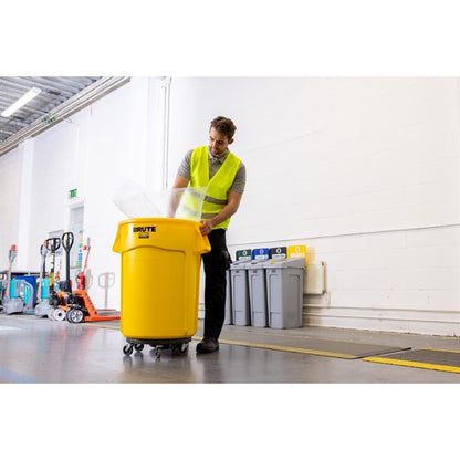 Rubbermaid BRUTE Container Yellow 167Ltr hy028