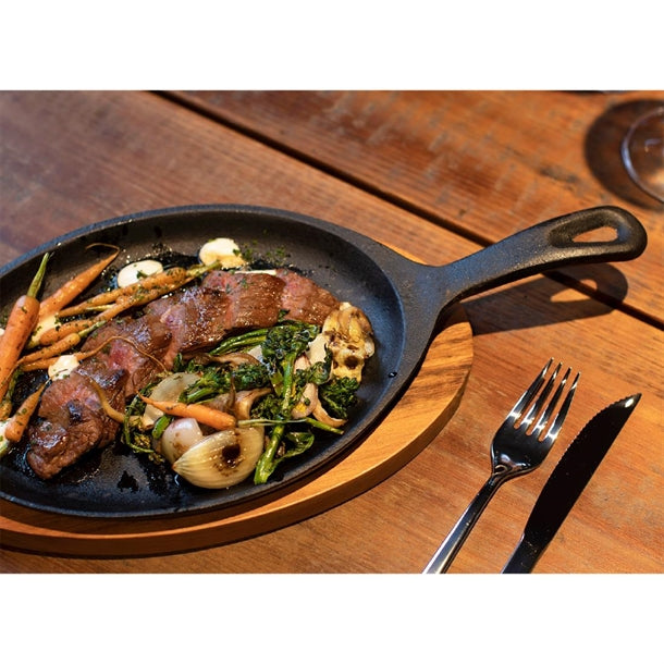 Tramontina Pre-Seasoned Cast Iron Fajita Sizzler 305x185mm hy090