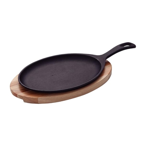 Tramontina Pre-Seasoned Cast Iron Fajita Sizzler 305x185mm hy090