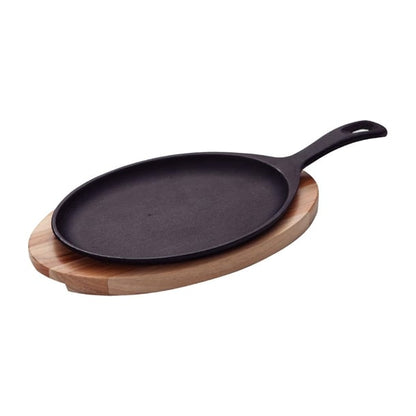 Tramontina Pre-Seasoned Cast Iron Fajita Sizzler 305x185mm hy090
