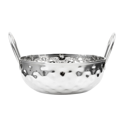 Olympia Table Presentation Hammered Kadai Dish Stainless Steel 150mm hy105