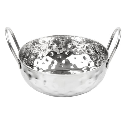 Olympia Table Presentation Hammered Kadai Dish Stainless Steel 150mm hy105
