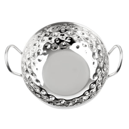 Olympia Table Presentation Hammered Kadai Dish Stainless Steel 150mm hy105