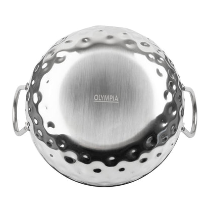 Olympia Table Presentation Hammered Kadai Dish Stainless Steel 150mm hy105