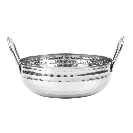 Olympia Table Presentation Hammered Kadai Dish Stainless Steel 170mm hy106