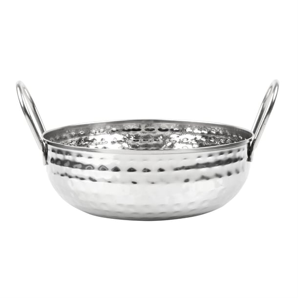 Olympia Table Presentation Hammered Kadai Dish Stainless Steel 200mm hy107