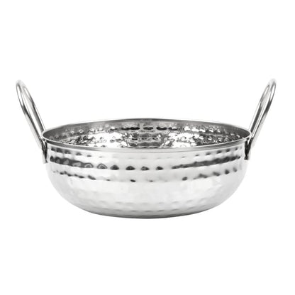 Olympia Table Presentation Hammered Kadai Dish Stainless Steel 200mm hy107