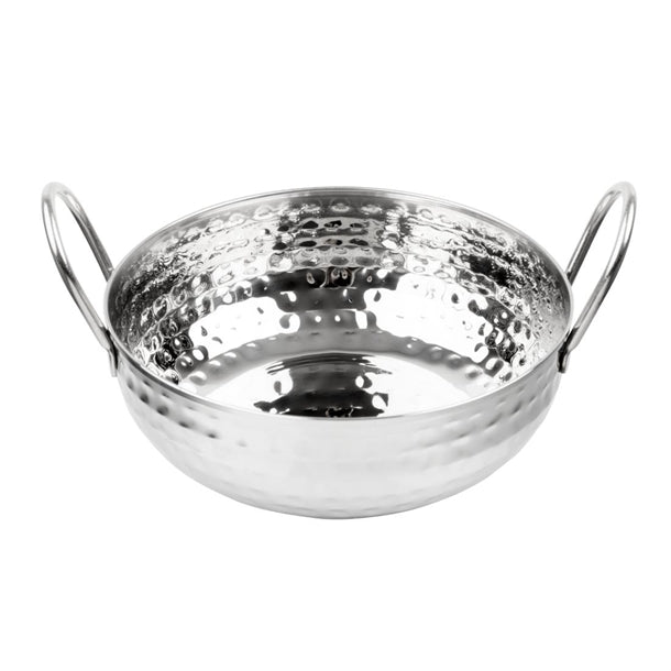 Olympia Table Presentation Hammered Kadai Dish Stainless Steel 170mm hy106