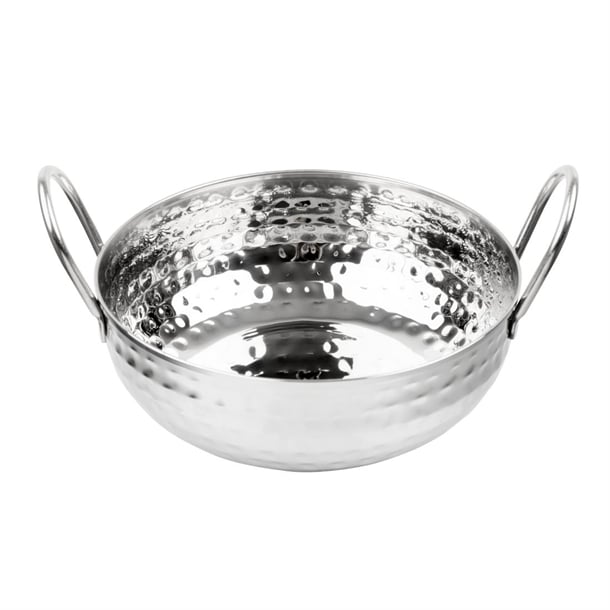 Olympia Table Presentation Hammered Kadai Dish Stainless Steel 200mm hy107