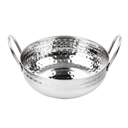 Olympia Table Presentation Hammered Kadai Dish Stainless Steel 200mm hy107