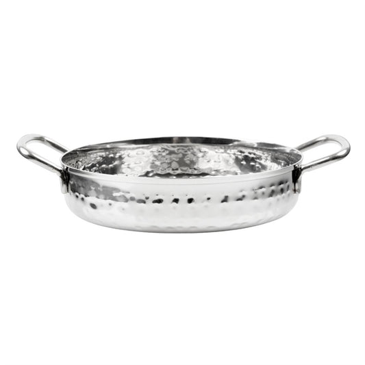Olympia Table Presentation Handled Dish Stainless Steel Hammered 125mm hy110