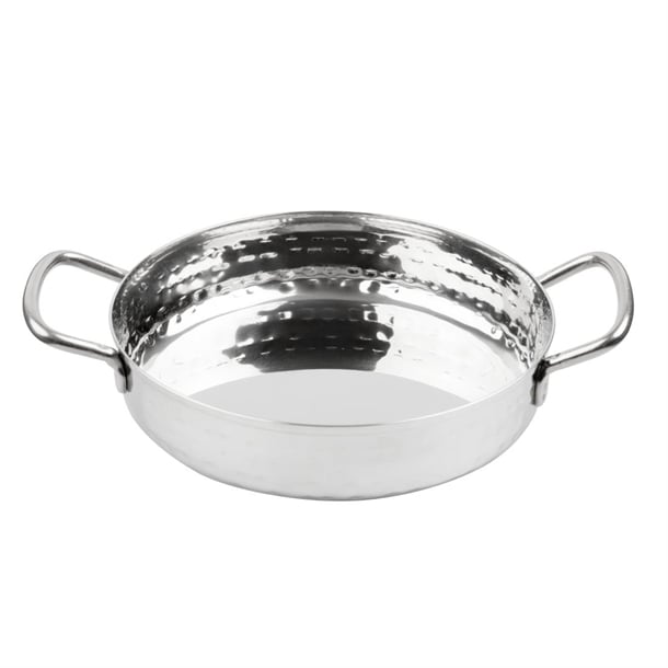 Olympia Table Presentation Handled Dish Stainless Steel Hammered 150mm hy111
