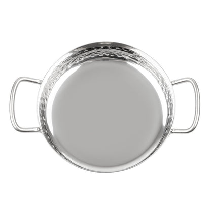 Olympia Table Presentation Handled Dish Stainless Steel Hammered 125mm hy110